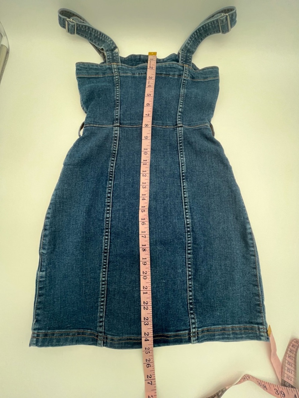 H&M Divided Blue Jean Button-Front Denim Mini Dress, pockets size 0 - Picture 7 of 9